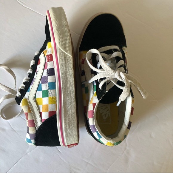 VANS Rainbow Check Old Skool Kids Size 1 - Picture 6 of 9
